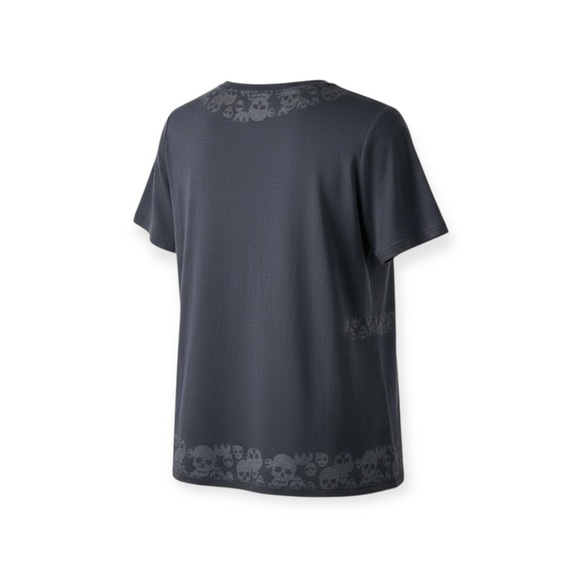 new me.n.u ☺︎︎ Heart Eye Skull Burnout T Tee Shirt ☺︎ Slate Blue ☺︎ Small 5 6 6X - Picture 3 of 16